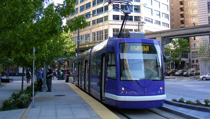 Light rail in Seattle, Washington